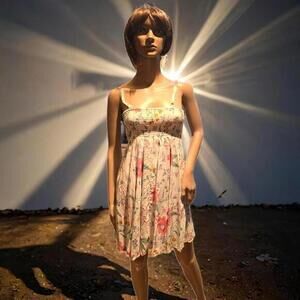 Old Navy Floral Summer Dress Keen Length Flowy Sleeveless Pink XS TP